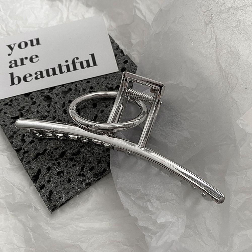 Kẹp Tóc Kim Loại Màu Sắc Tinh Khiết Phong Cách Cổ Điển Cho Nữ