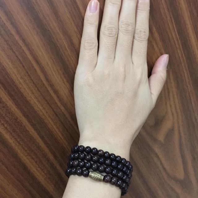 Tràng hạt gỗ mun 108 hạt 6 li