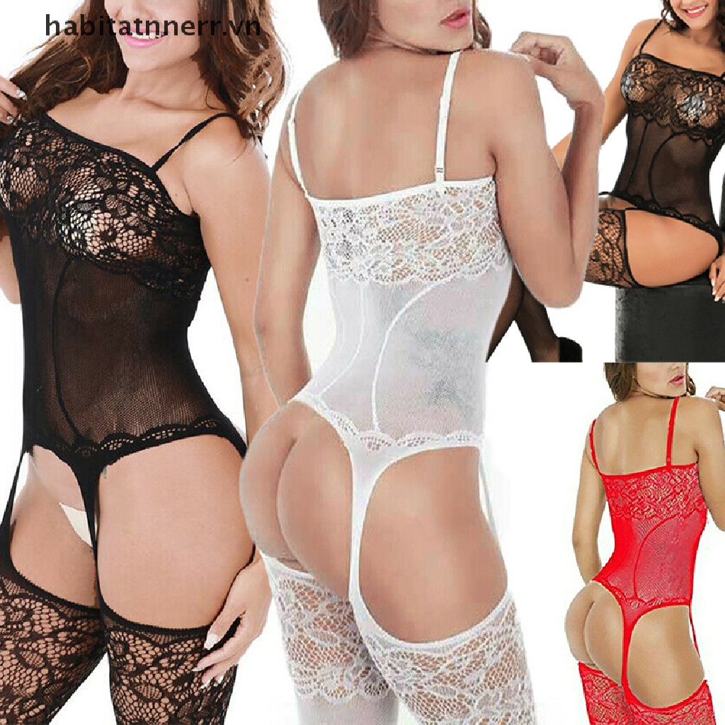 Bộ đồ lót liền thân phối lưới xuyên thấu quyến rũ cho nữ | BigBuy360 - bigbuy360.vn