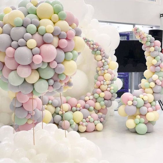 SET 25 BÓNG BAY PHỤ KIỆN TRANG TRÍ SINH  NHẬT -  MÀU PASTEL - LOẠI DÀY - TO 10 INCH - CÓ BẢNG MÀU