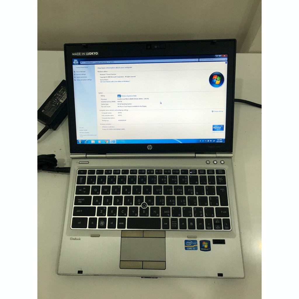 Laptop cũ nhỏ gọn HP elitebook 2560P,i5-2410M,4GB Ram,500GB HDD,12ich.