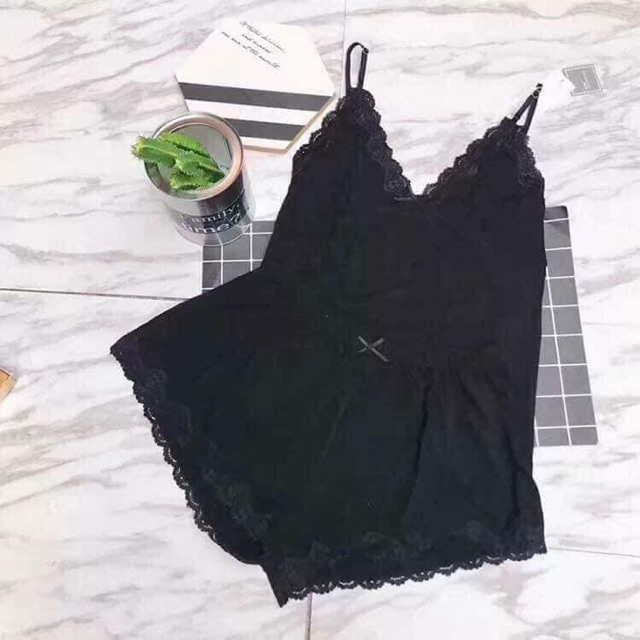 Bộ hai dây len tăm viền ren hàng cao cấp | BigBuy360 - bigbuy360.vn