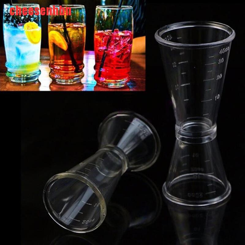 [cheesenhbn]Plastic Jigger Single Double Cocktail Wine Short Drink Bar Party Measure Cup