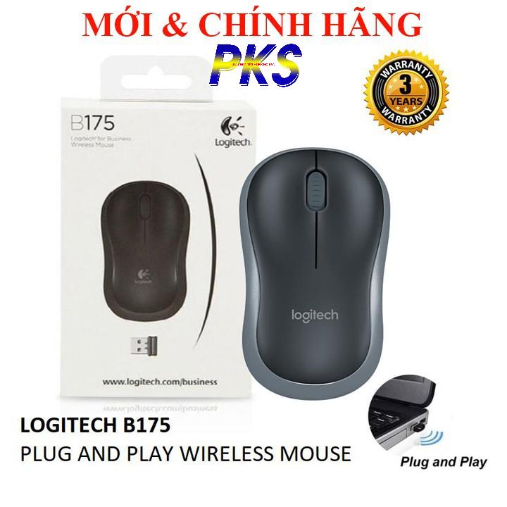 Chuột máy tính không dây lazer chính hãng Logitech B175