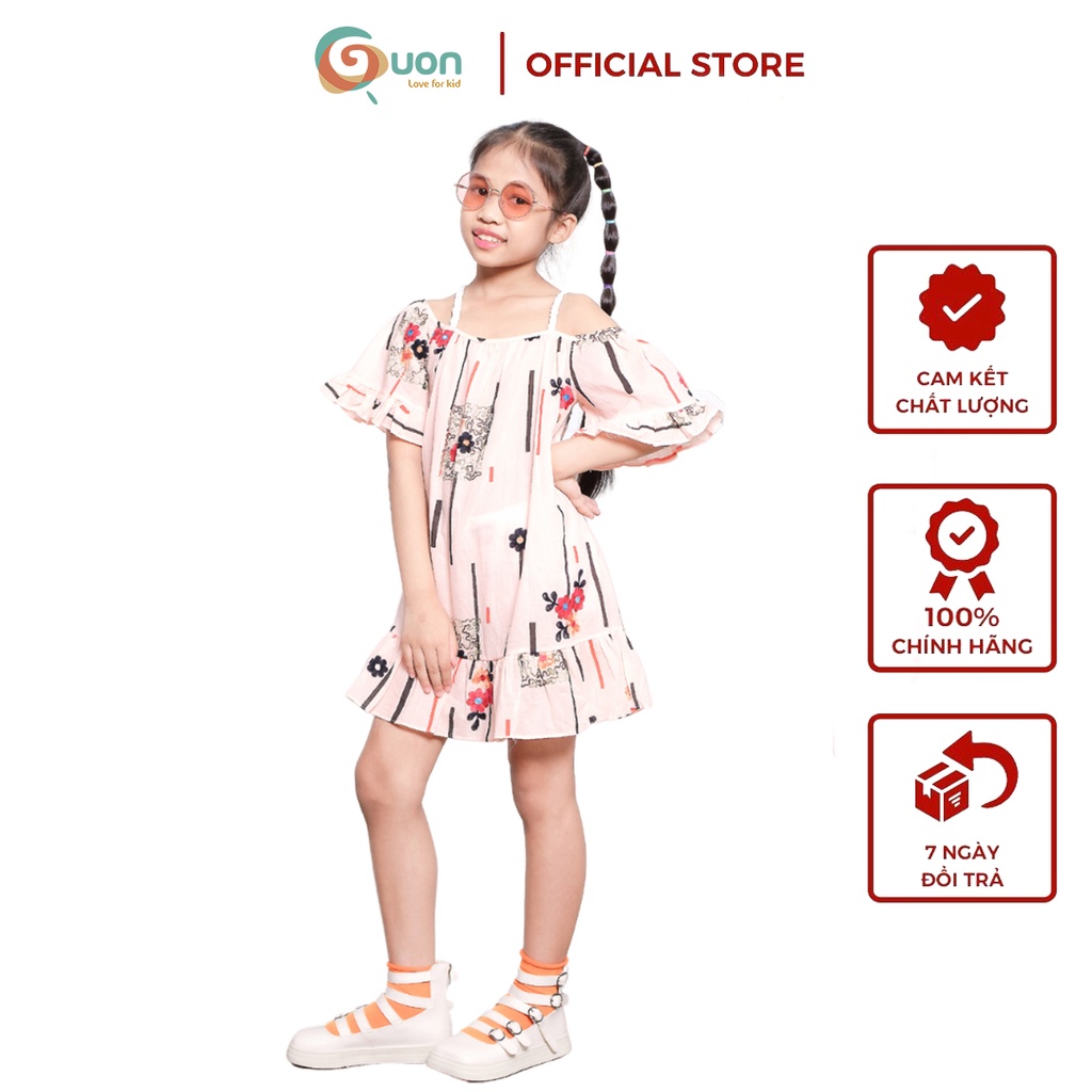 Vày bé gái từ 13 - 45kg vải cotton thoáng mát Thảo Mai - GUON