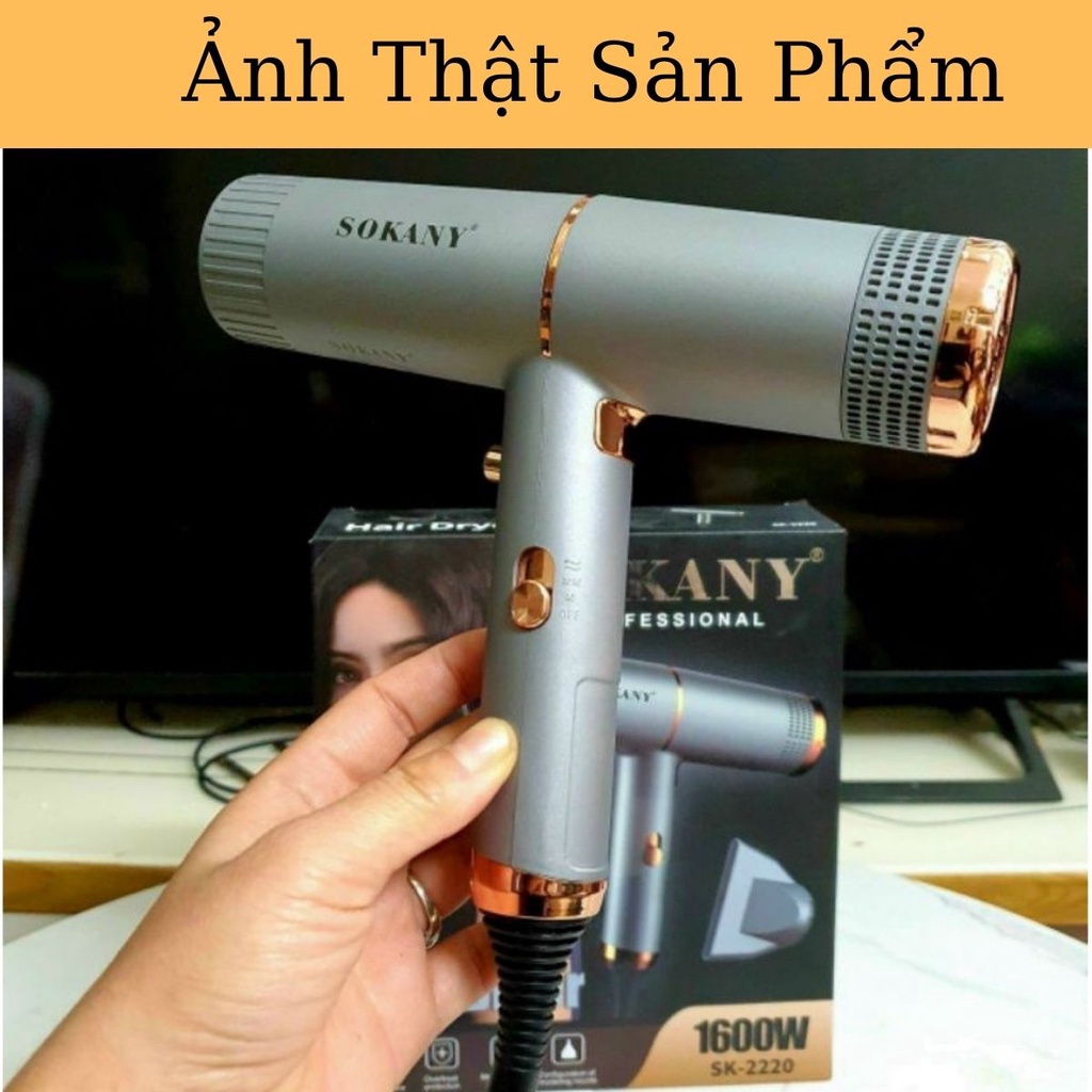Máy Sấy Tóc Công Suất Lớn 2 Chiều Chính Hãng Sokany Bảo Hành 12 Tháng Đổi Mới