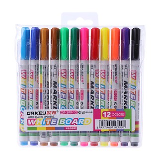 12 Colors Whiteboard Marker  Toxic Mark Sign Fine Nib Set Supply