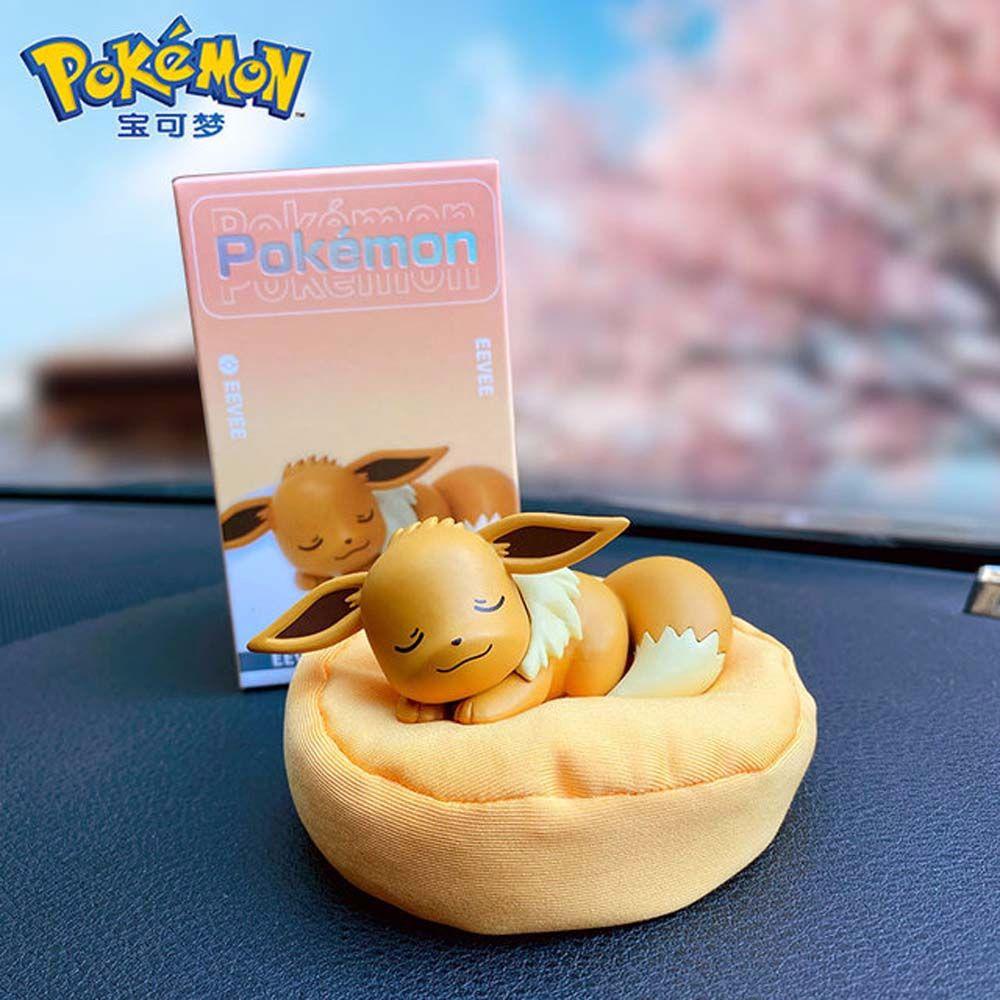 NEDFS Komala Pokemon Figures Toys Jirachi Anime Figure Model Sleeping Pokemon Figure Plush Base Doll Birthday Gift Cute Bulbasaur Tide Starry Dream Series Snorlax Pikachu Ornaments