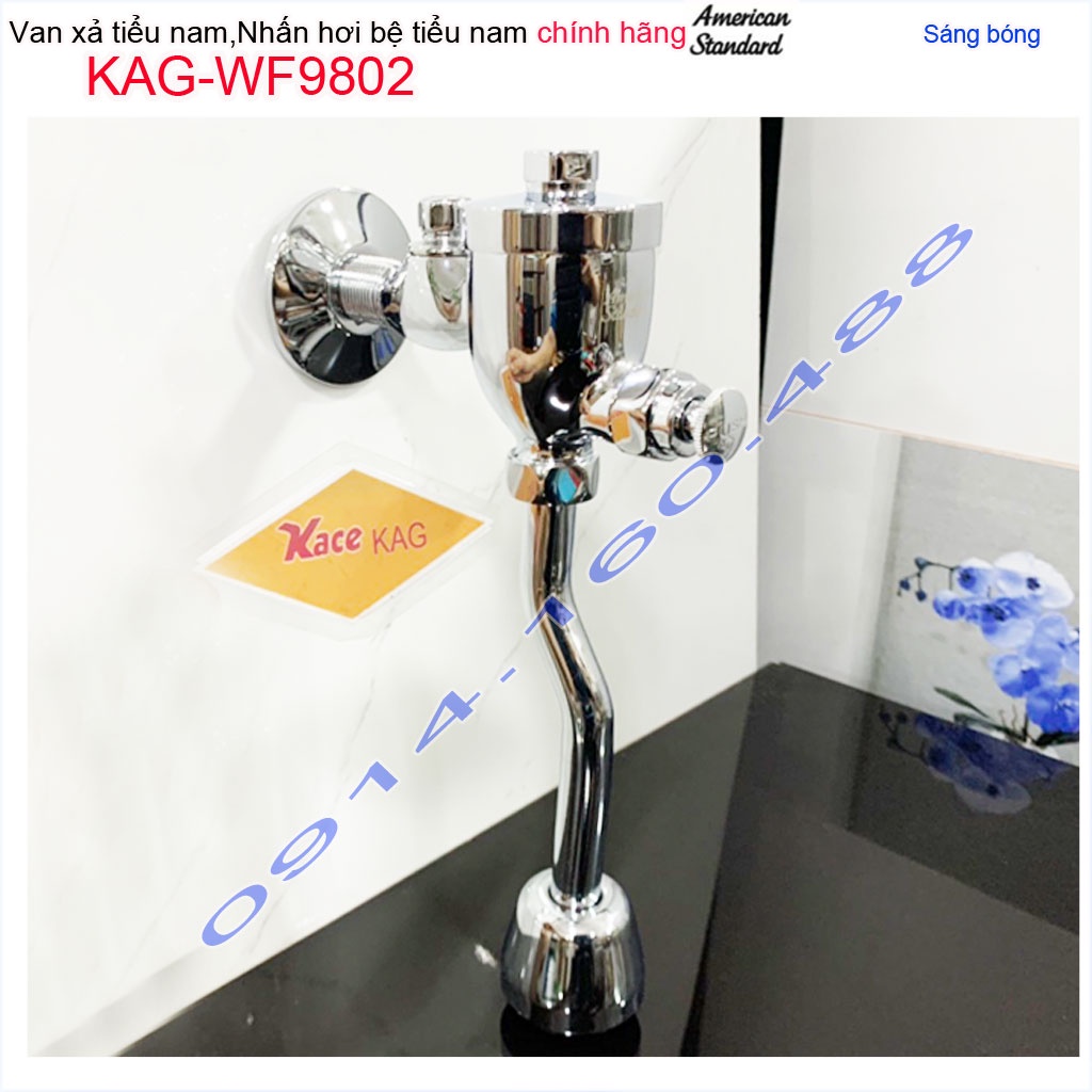 Bộ xả ấn tay American Standard chính hãng KAG-WF9802 thân lớn, xả nhấn hơi bệ tiểu nam Mỹ xả nước mạnh dễ sử dụng tốt