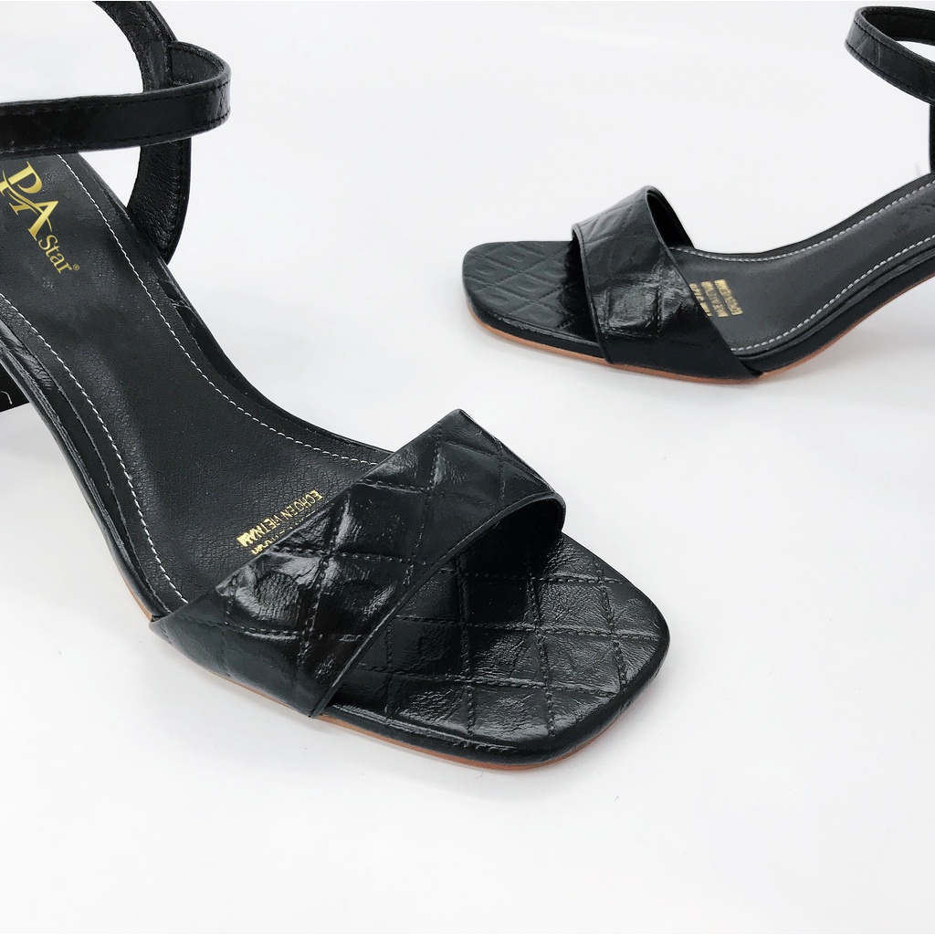 SALE HÀNG LẺ SIZE VNXK - 5126 GIÀY SANDALS QUAI BẢNG NGANG GÓT 7CM THANH NHẸ