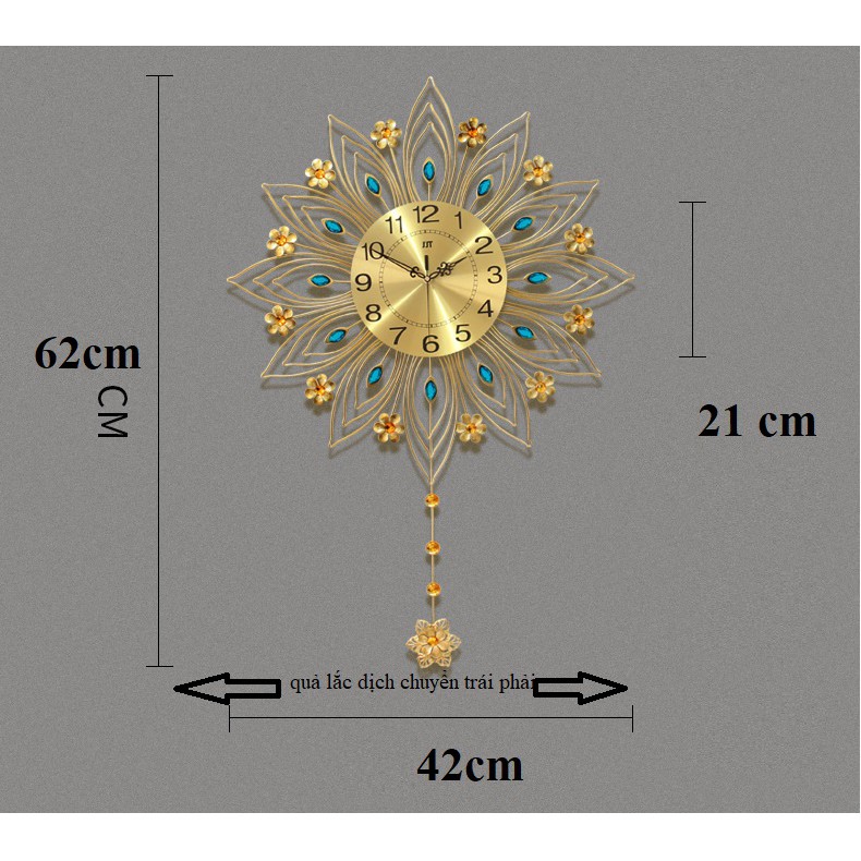 ĐỒNG HỒ TREO TƯỜNG QUẢ LẮC HÌNH CÁNH HOA - DÒNG CAO CẤP