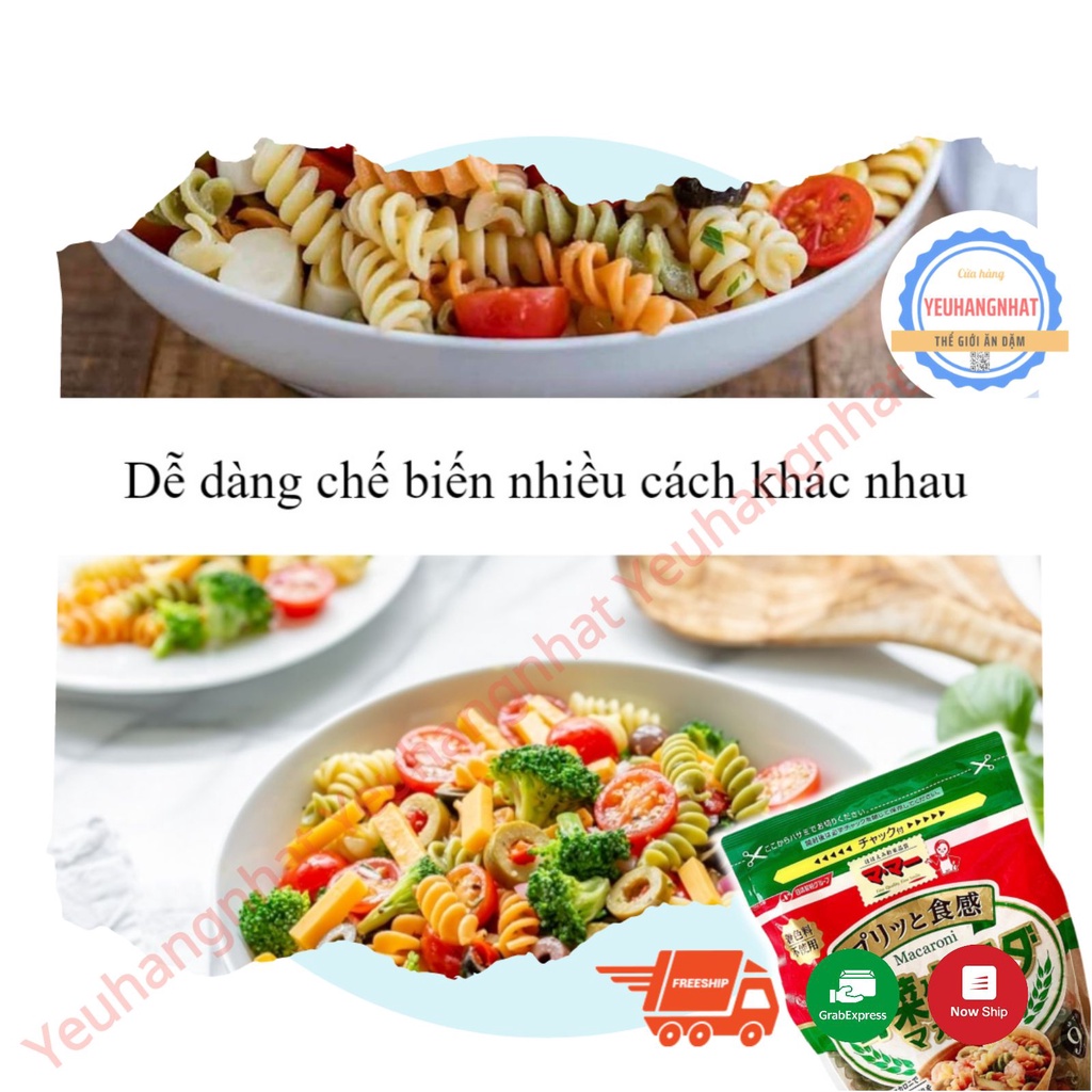 Nui xoắn rau củ tổng hợp Nissin Nhật Bản 150gram cho bé 9 tháng