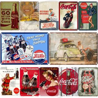Tấm Áp Phích Hình Coca Cola Cổ Điển Trang Trí Tường Cho Tiệm Cắt Tóc/Barber