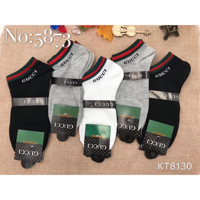 Combo 10 đôi tất gucci nam cổ ngắn - Mã: TS TV 53