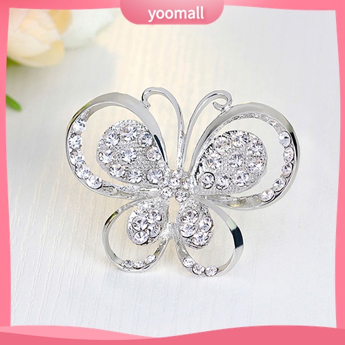 Ghim Cài Áo Hình Bướm Đính Đá Thời Trang Cho Nữ