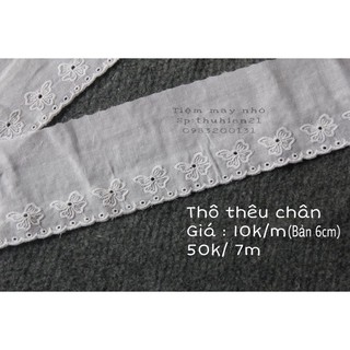 Thô thêu chân trang trí váy đầm