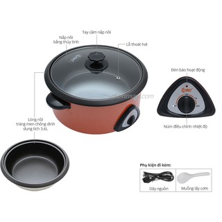 [Hàng cao cấp]  Nồi lẩu điện Comet CM7730 3.6 lít