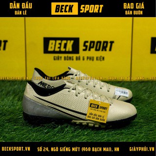 Giày Bóng Đá Mercurial 13 Academy Nâu Sữa Vạch Đen TF