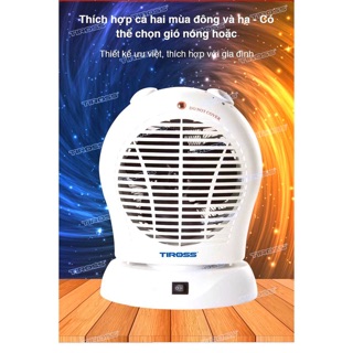 Quạt sưởi Tiross TS944 2 cánh 2000w