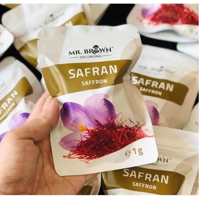 Nhuỵ hoa nghệ tây Saffron Mr. Brown Đức gói 1g, tốt cho sức khoẻ, đẹp da - Gemizy Shop