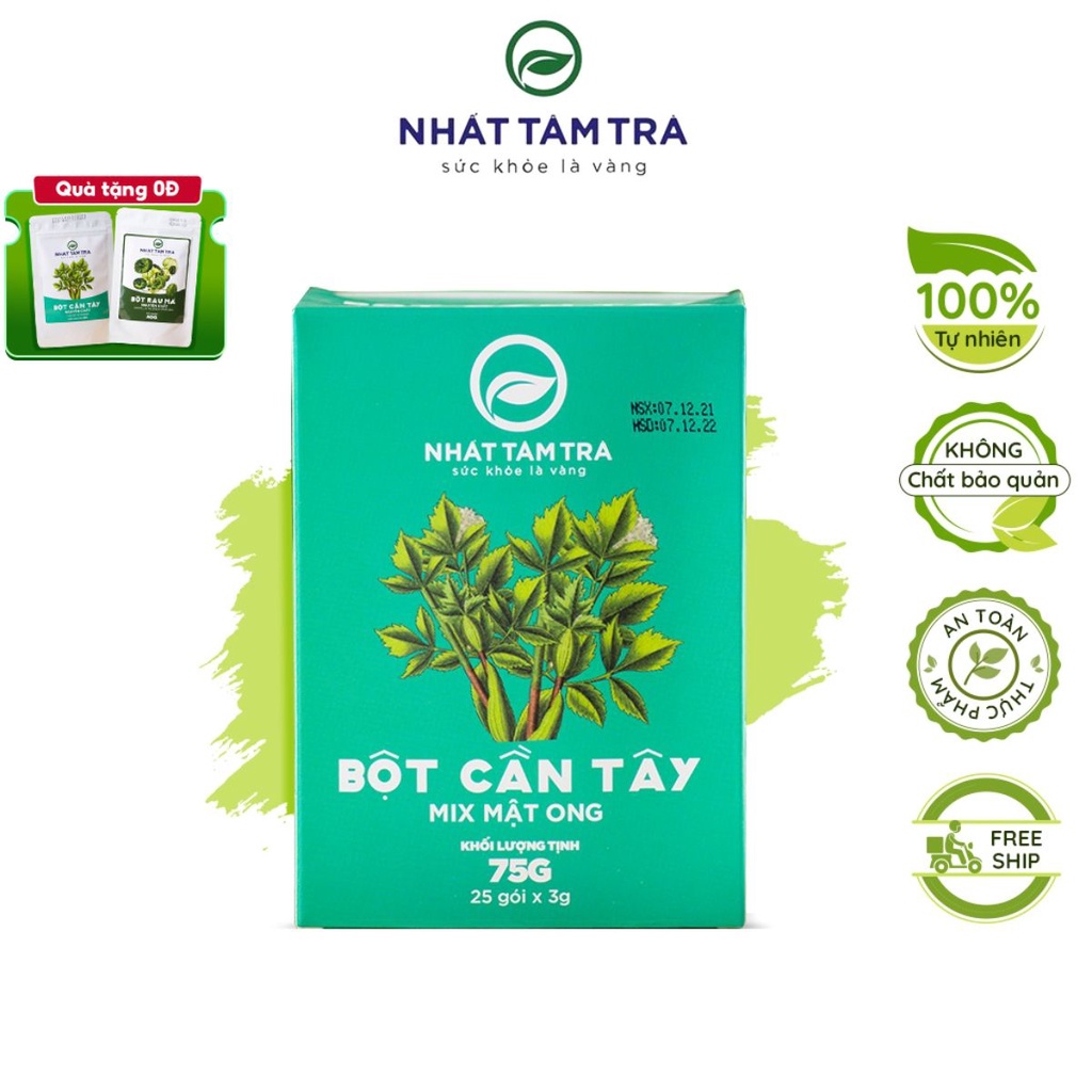 Bột cần tây mix mật ong giúp detox cơ thể giảm cân làm đẹp da Nhất Tâm Trà