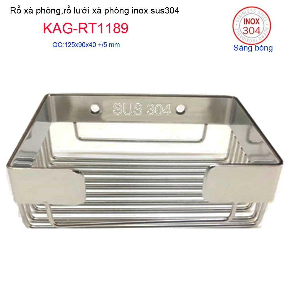 Kệ xà bông cục Inox SUS304, Kệ đựng xà phòng KAG-RT1189