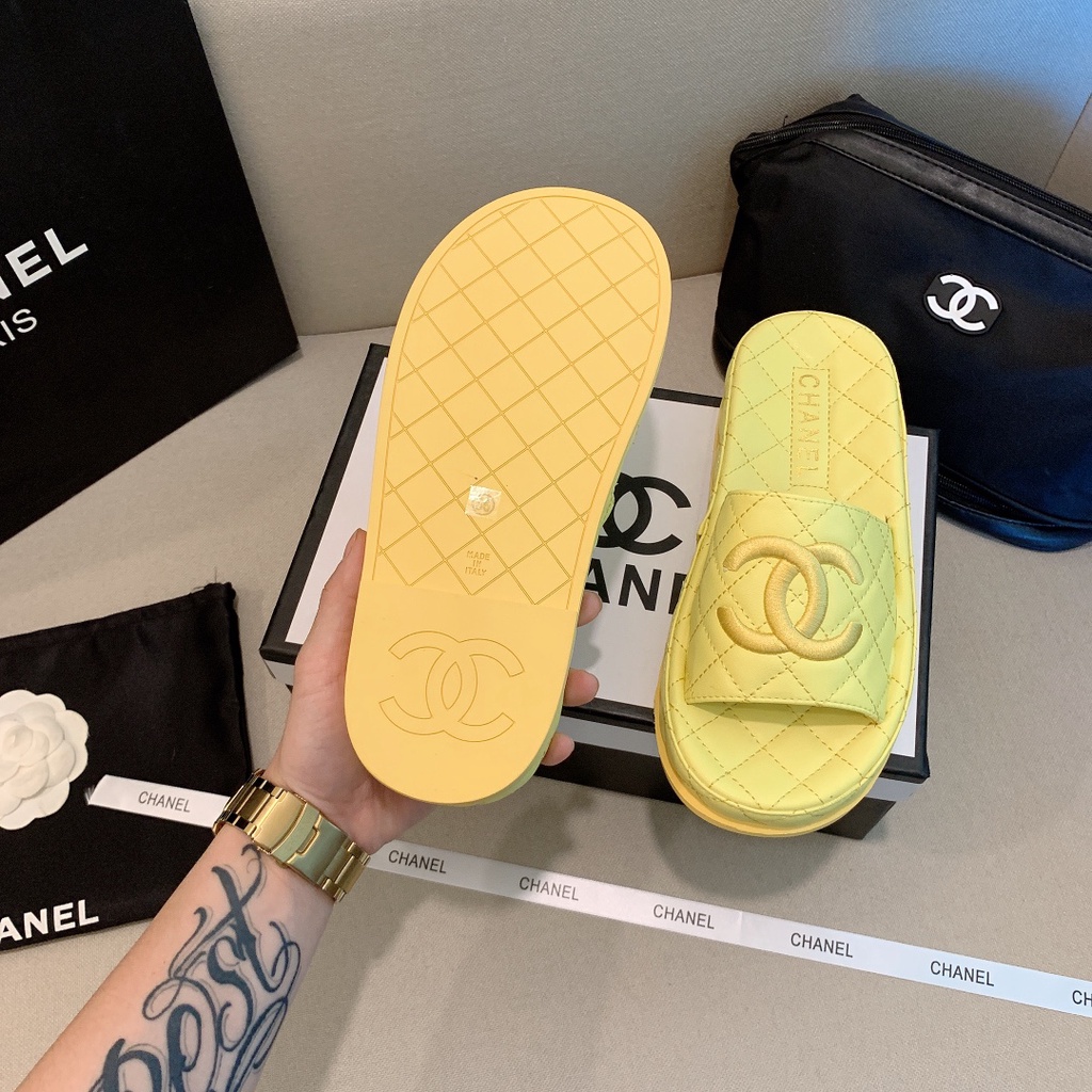 Mới Dép Xỏ Ngón Da Tổng Hợp Mềm 4Cm Thời Trang Cho Nữ