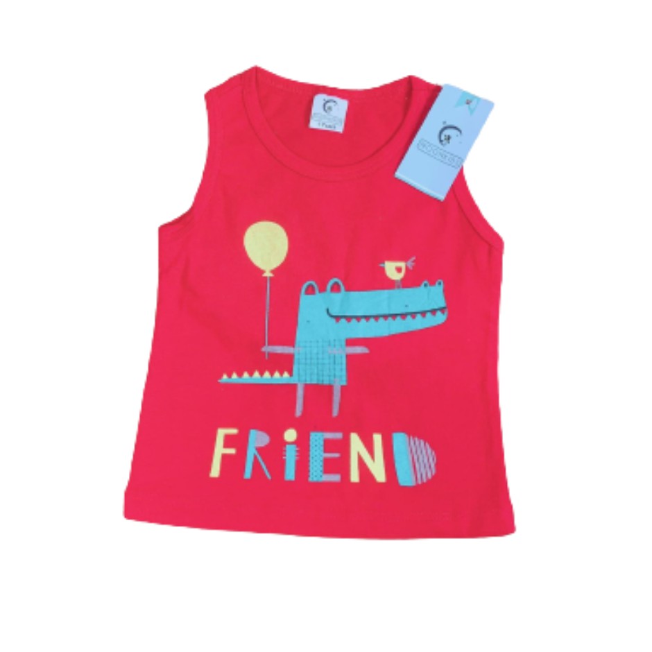 Áo Thun Ba Lỗ Cotton Hở Nách Cho Bé Gái, Dễ Chịu, Thoáng Mát Mùa Hè