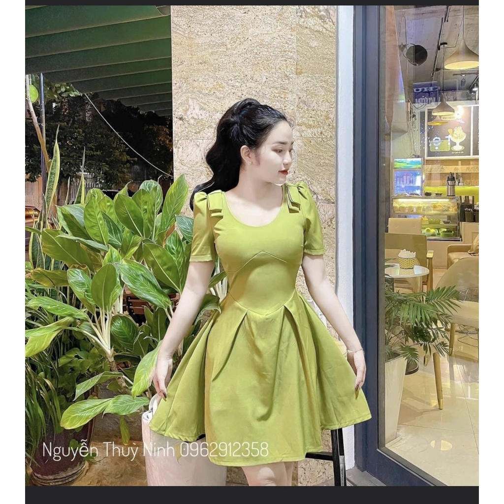 Váy maxi dự tiệc nơ vai thắt eo cách điệu dáng xoè