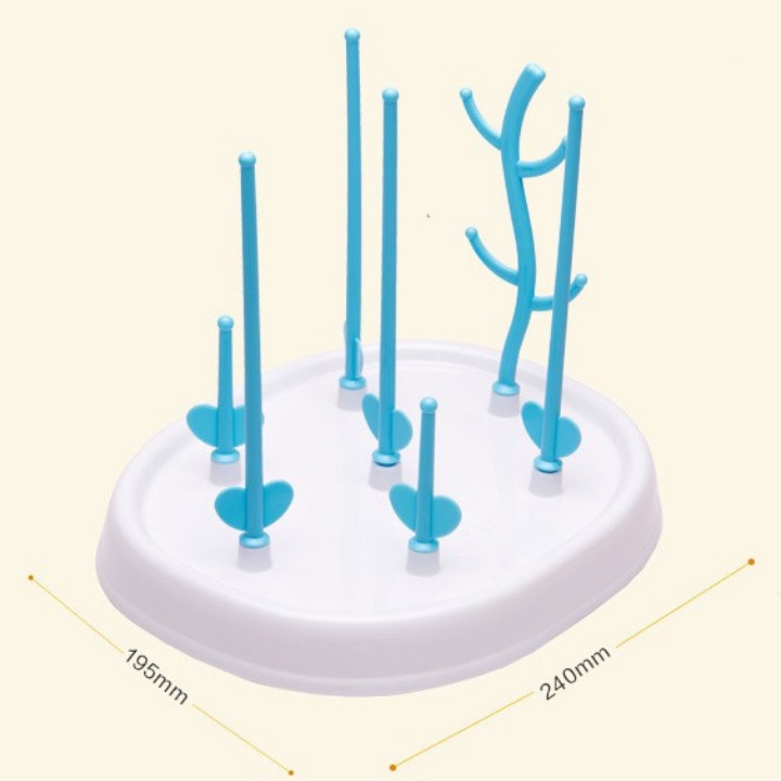 Giá úp bình sữa khay úp núm vú ly cốc hình cây cao cấp vệ sinh an toàn cho bé Homedy.kids