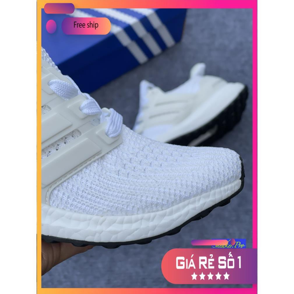 (VIDEO CẬN CẢNH + FREE SHIP + HỘP) Giày thể thao nam nữ ULTRA BOOST 4.0 trắng siêu đẹp | BigBuy360 - bigbuy360.vn