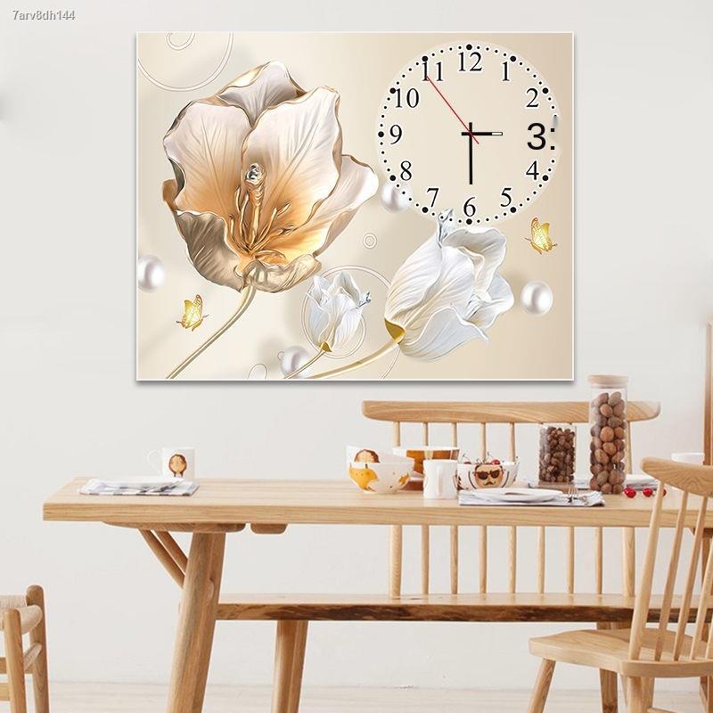 Đồng hồ tranh tường hộp điện trang trí phân phối đục lỗ miễn phí đơn không khung treo phòng khách Hào Tông ăn