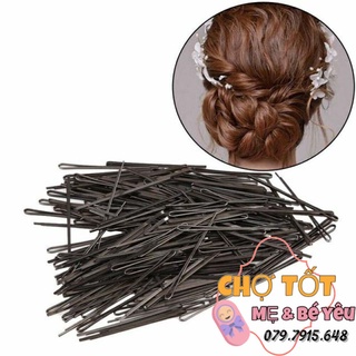 Kẹp tóc đen, kẹp tăm xỉa màu đen bịch 50 cái, kẹp ghim tóc