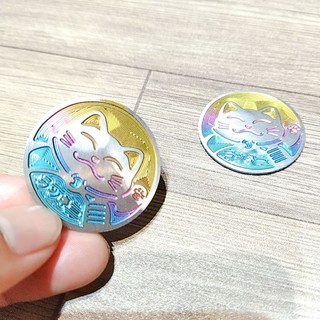 tem logo mèo thần tài may mắn
