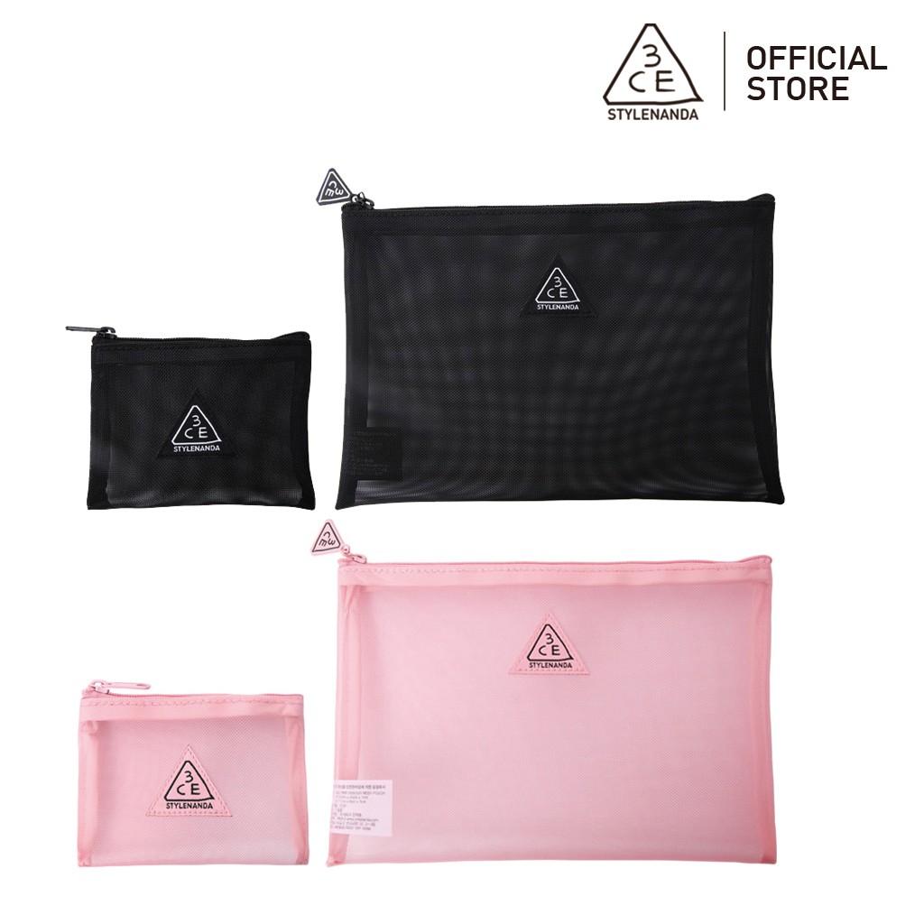 Túi 3CE Dạng Lưới Đựng Mỹ Phẩm Tiện Dụng Xinh Xắn 22x15x1cm