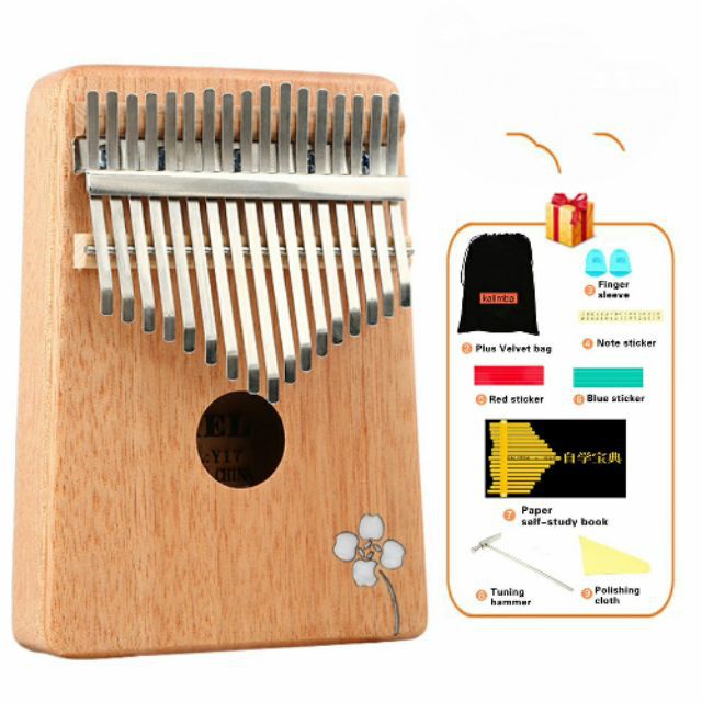 Đàn Kalimba 17 Phím Gỗ Mahogany Yael Y17M-AF - (Hoa Táo - Mbira Thumb Finger Piano 17 Keys)