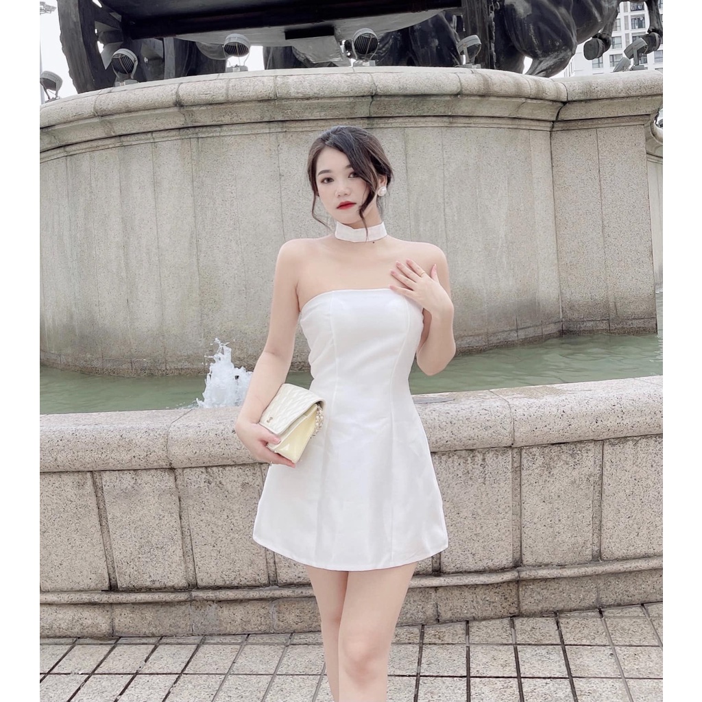 Váy Cúp Ngực Trơn 2 Màu Đen Trắng