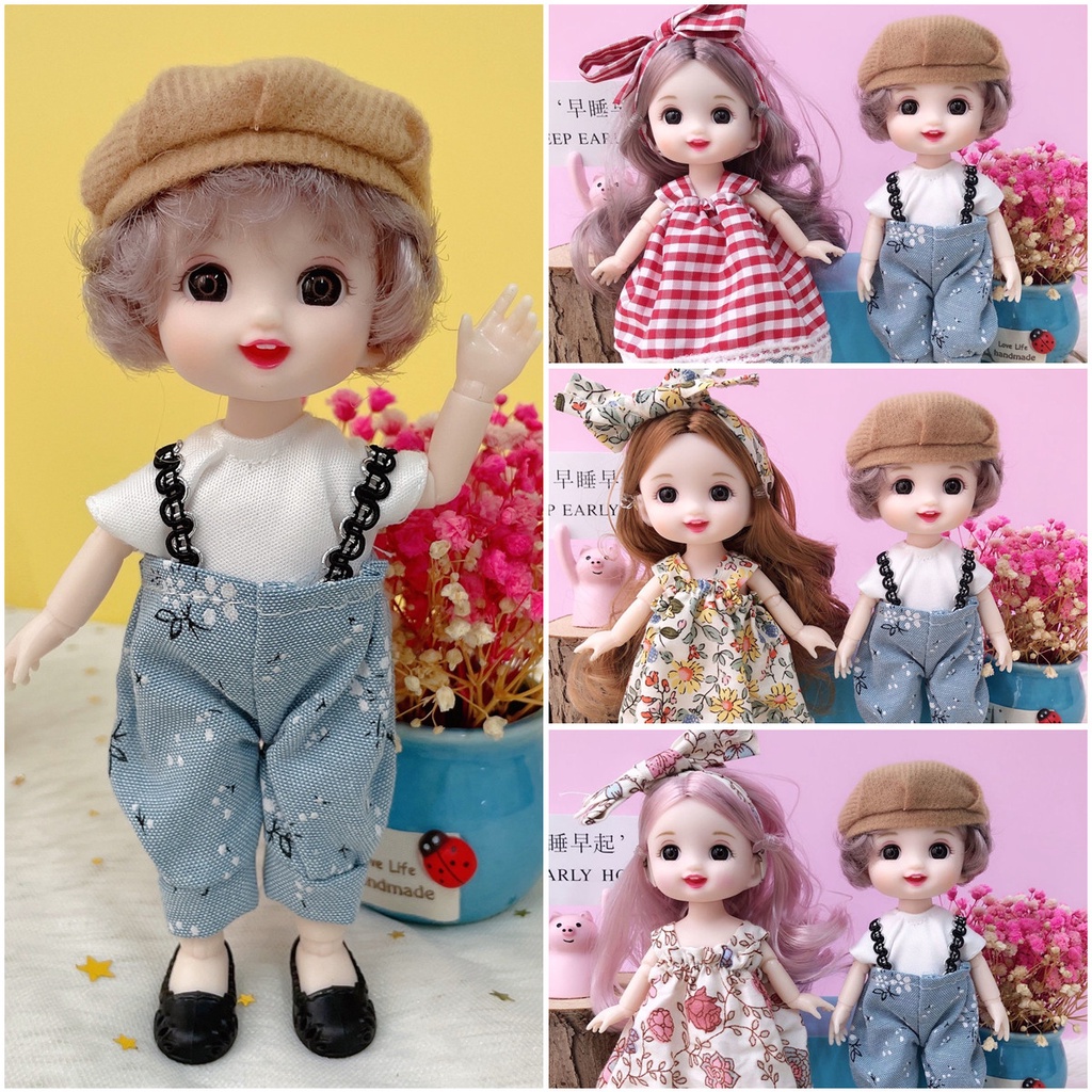 Đầm Công Chúa Mini 17cm Hóa Trang Cho Búp Bê Dễ Thương Bộ đồ Barbie với quần áo và giày Búp Bê Barbie Đồ Chơi Có Quần Áo Và Giày