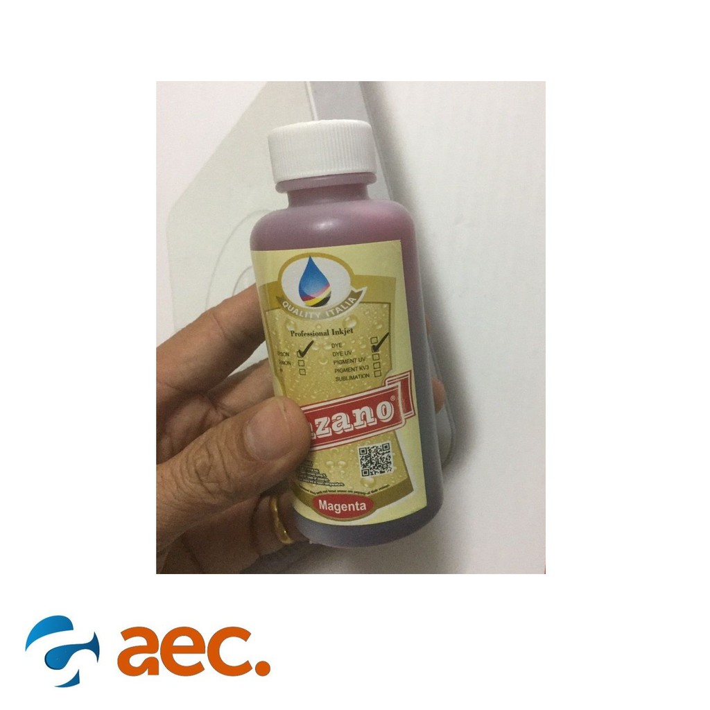 Mực dầu Pigment UV chống nước, chống bay màu thương hiệu Mazano chai 100ml màu M  dùng cho máy in Epson
