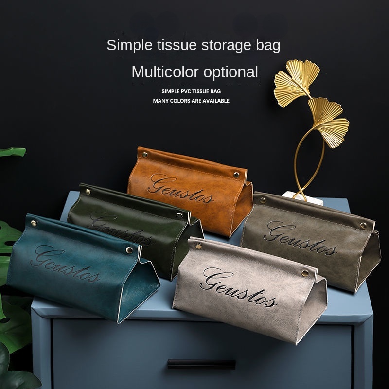 Hộp Đựng Khăn Giấy Giả Da Cao Cấp Phong Cách Bắc Âu