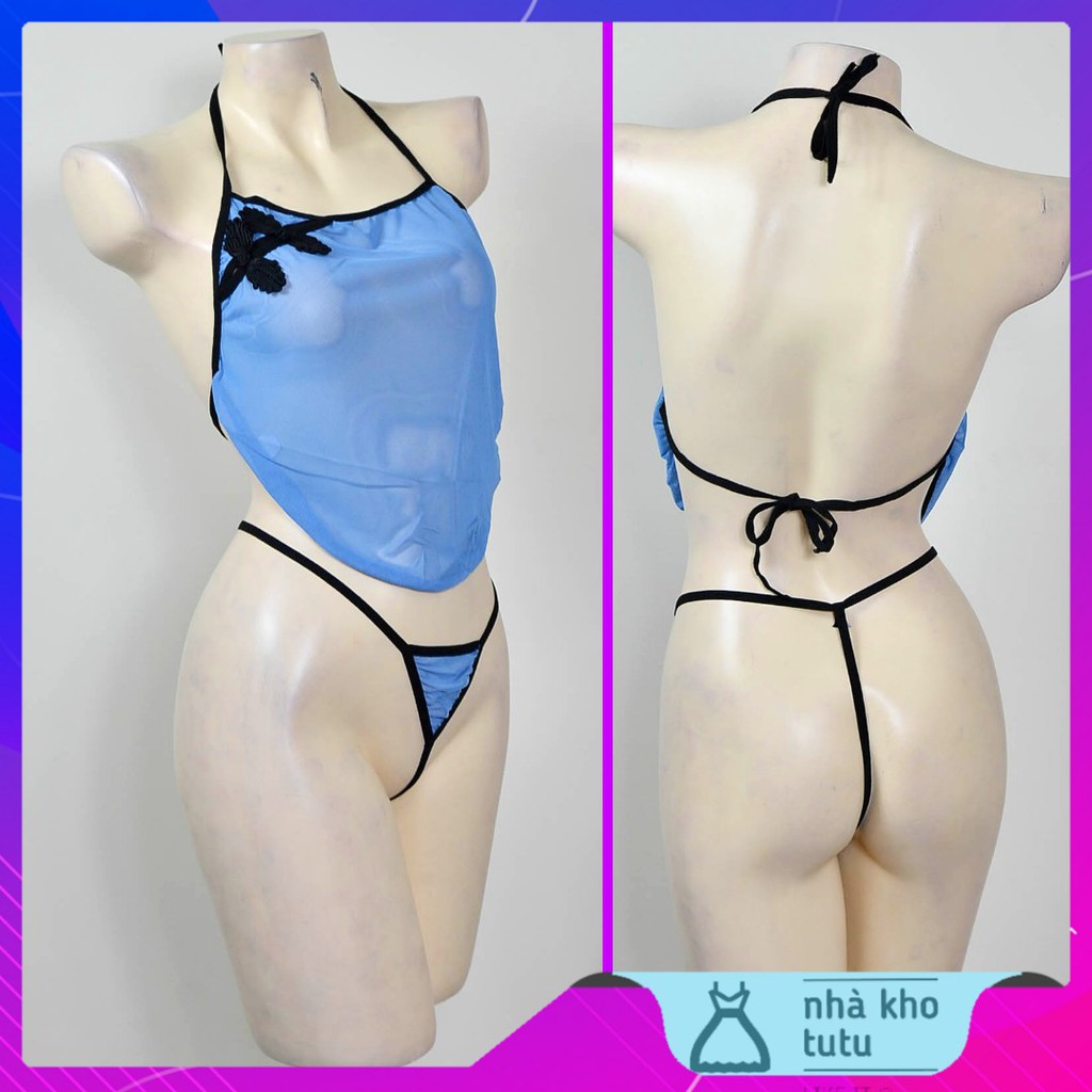 Set yếm ngủ thôn nữ sexy Nhà Kho TuTu L334 | WebRaoVat - webraovat.net.vn