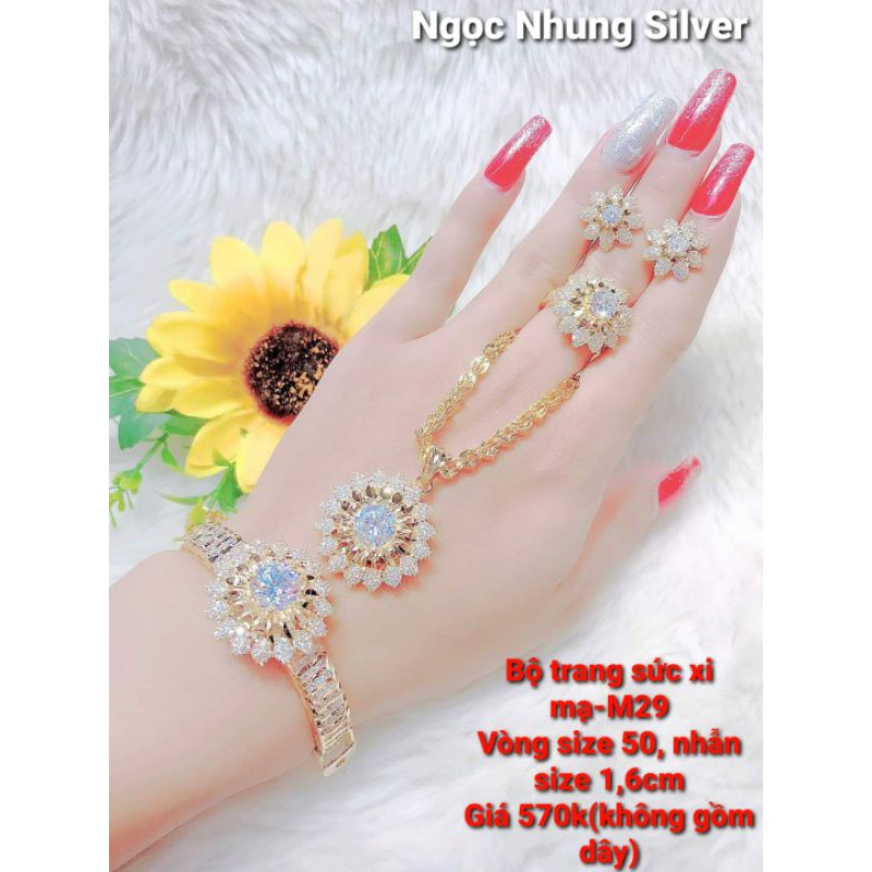 Bộ trang sức hợp kim xi mạ-M29