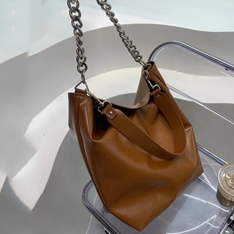 Túi tote Đeo Vai Sức Chứa Lớn Màu Đen Cho Nữ