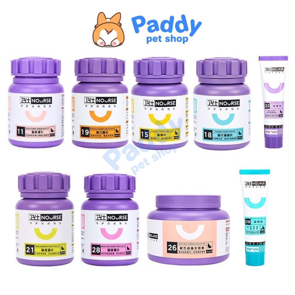 NOURSE Bổ Sung Vitamin &amp; Khoáng Chất, Tiêu Búi Lông Cho Mèo
