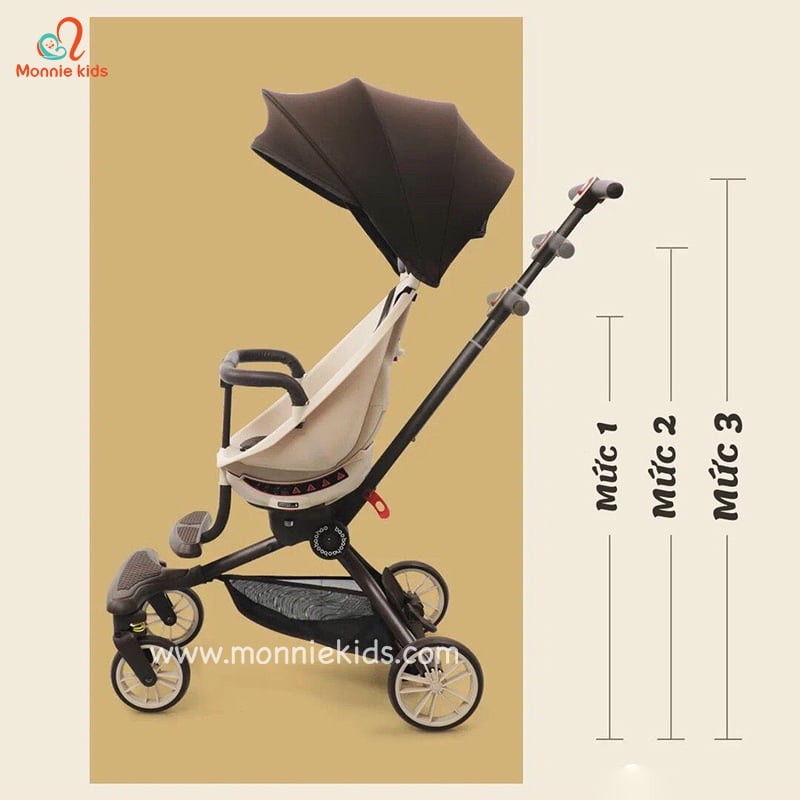 Xe đẩy gấp gọn 2 chiều cho bé Baobaohao V18 , xe đẩy du lịch 5 tư thế - Monnie Kids