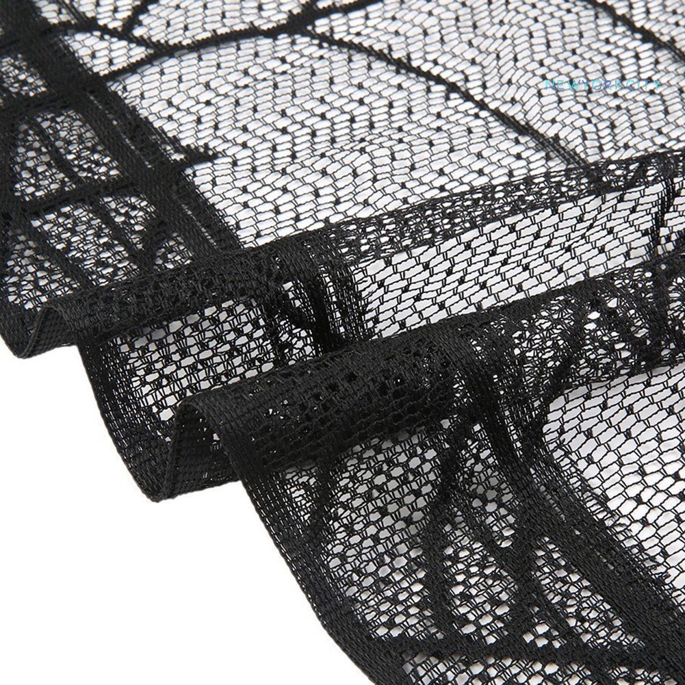 Rèm Cửa Vải Ren Họa Tiết Nhện Trang Trí Tiệc Halloween