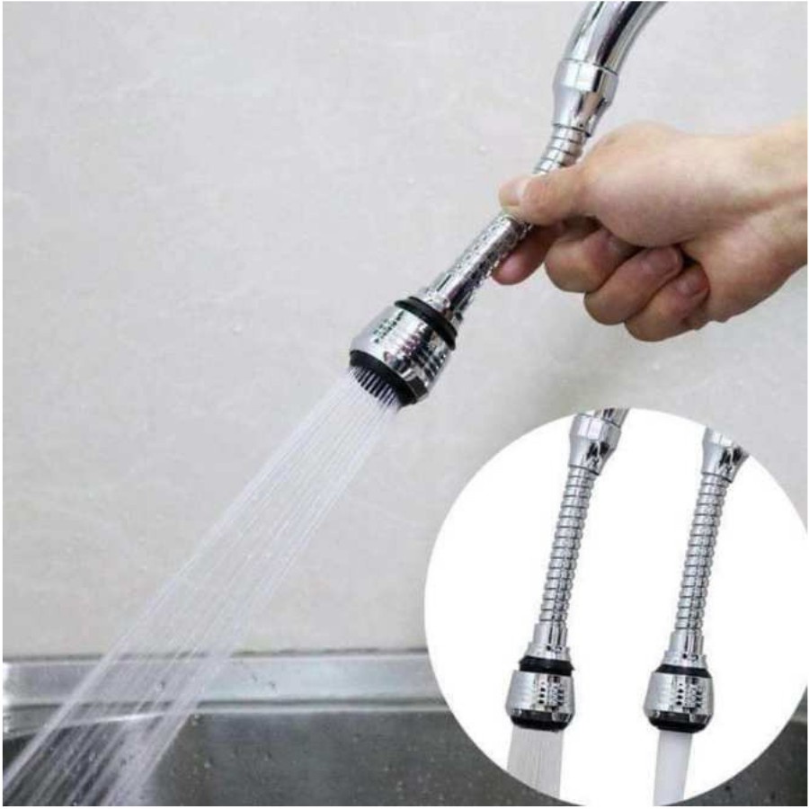 Đầu vòi rửa bát tăng áp inox xoay 360 tiện lợi phù hợp với mọi loại bồn rửa chén rửa tay vệ sinh dễ dàng