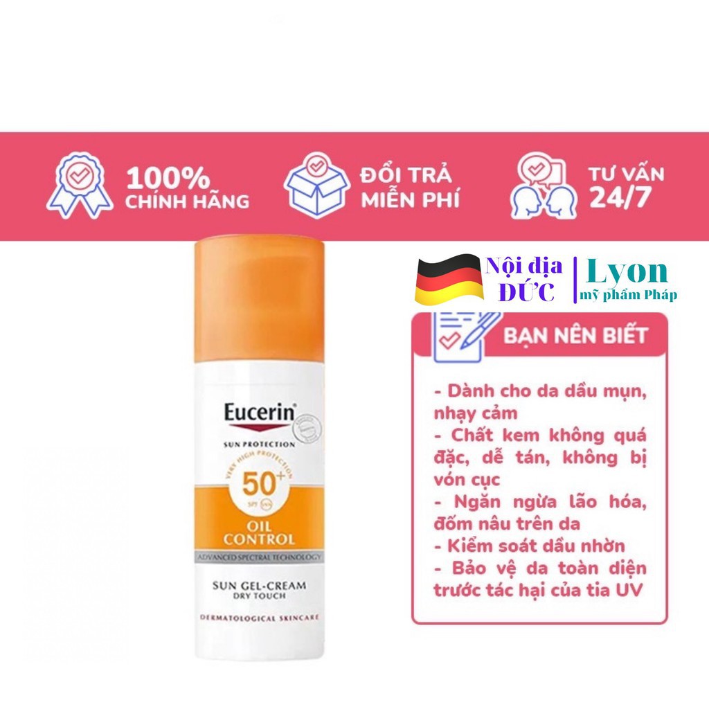 ✅ (HÀNG CHUẨN AUTHENTIC) Kem Chống Nắng Eucerin Oil Control SPF50+ Kiểm Soát Nhờn - Cila House