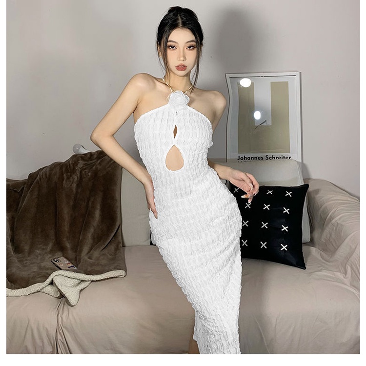 Đầm Dài Ôm Hông Hai Dây Khoét Rỗng Gợi Cảm Thời Trang Cho Nữ