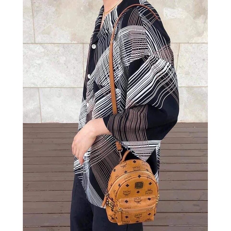 Balo MC.M kèm móc fullbox size 18cm